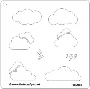 That's Crafty! 6ins x 6ins Mask - Clouds - TC60083